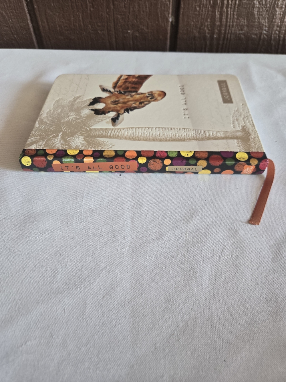 Giraffe Journal Notebook – It's All Good With Ribbon Bookmark - Picture 3 of 9
